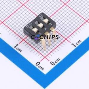CFS-0302MC DIP Switch Through hole Component (THT) Switch Single Pole Single Throw 3 2.54mm 100mA - Product Image 1