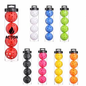 Juego de 4 Pelotas de Pickleball para Niños, 40 Orificios, Producto Deportivo Específico para Niños en Diferentes Edades - Product Image 1