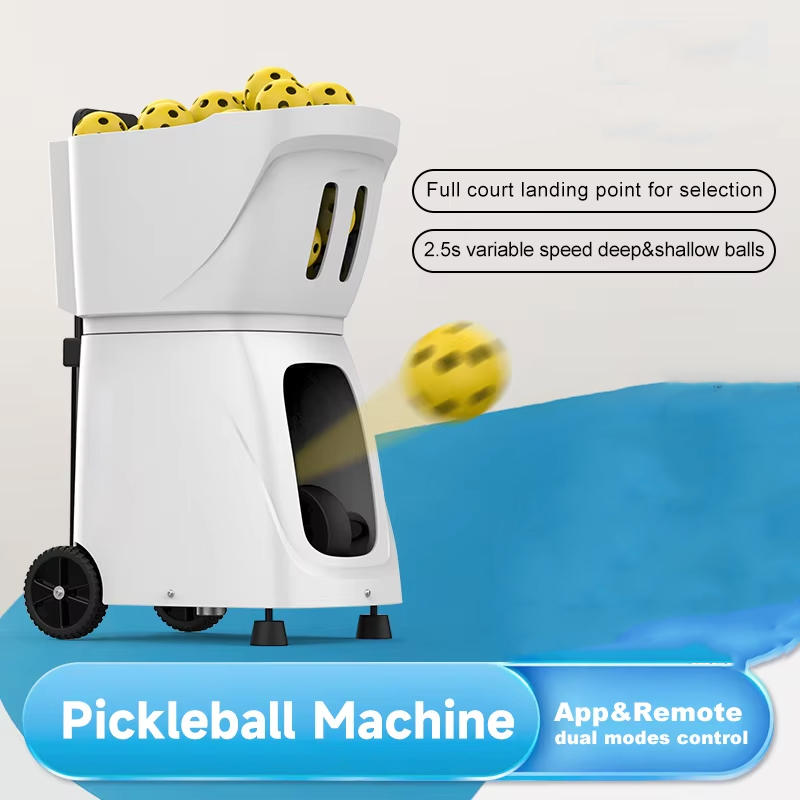 Pickball Serve Machine High-level Automatic Pickball Racket Training Device 20-120km/h Ball Speed 1.8-8s Frequency 4-6h Battery