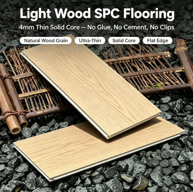 Premium Solid SPC Flooring DIY Easy Click Installation for Old Tile Overlay Renovation Project