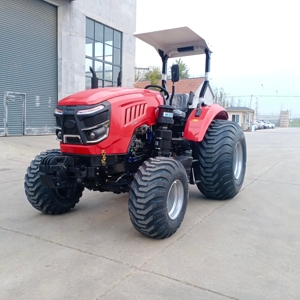 Tracteur agricole à roues motrices rouges 4x4, moteur haute productivité, pneus durables - Product Image 6