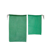 Sac en filet monofilament PP haute résistance avec cordon de serrage pour l'emballage des agrumes et des fruits de mer, sacs en filet plastique transparent durables