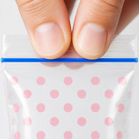 Sacs mini-zippés en LDPE à pois transparents refermables pour échantillons cosmétiques, sachets de voyage, articles de toilette, approvisionnement en gros