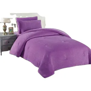 豪华固体床上用品被子套装粉色萨巴纳斯帕拉卡玛3d新生花园床套装特大床