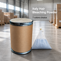 Poudre décolorante pour cheveux de qualité italienne, 35 kg, 75 kg, emballée en baril, sans dommages, niveau 9, en vrac pour usage en salon
