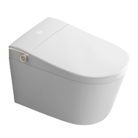 Toilette suspendue moderne une pièce cuvette de toilette murale en céramique sans rebord électrique Intelligent WC intelligent toilette suspendue au mur