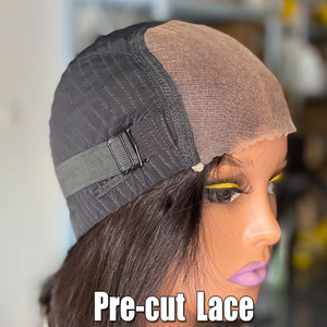 Perruques <span class=keywords><strong>Bob</strong></span> Lace Front HD Transparentes Sans Colle, Vente en Gros Usine, Nœuds Blanchis 5x5, 12 Pouces, Ligne de Cheveux Naturelle, Cheveux Humains Personnalisables - Product Image 6