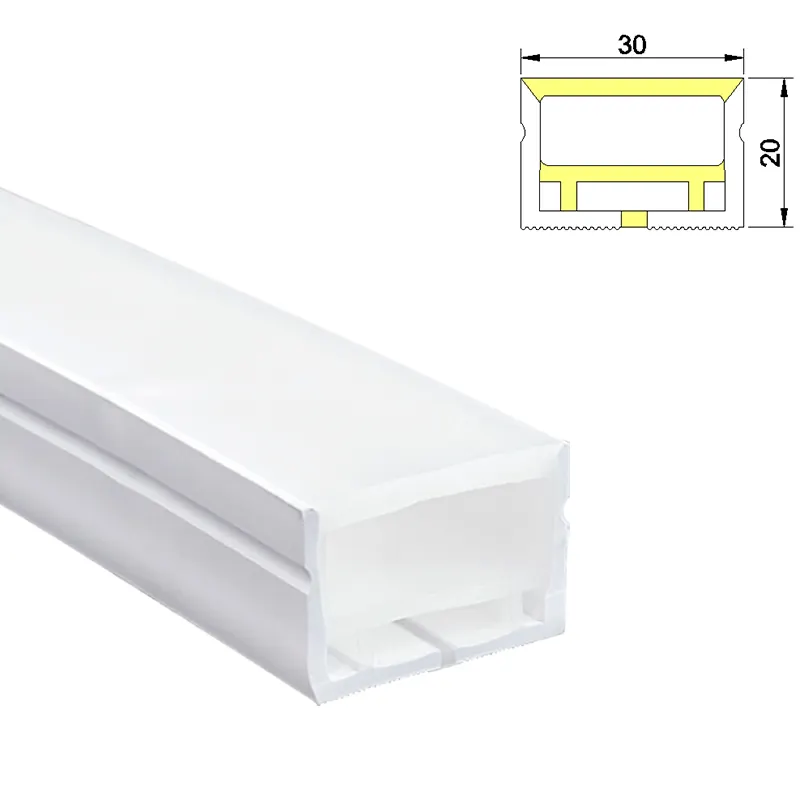3020 tubo de luz de led flexível e dobrável de silicone, conveniente para degastar luz ip65 para luz de led ao ar livre