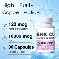 Complément alimentaire à usage oral, 99% de peptide de cuivre bleu pur, capsules GHK-Cu pour marque privée