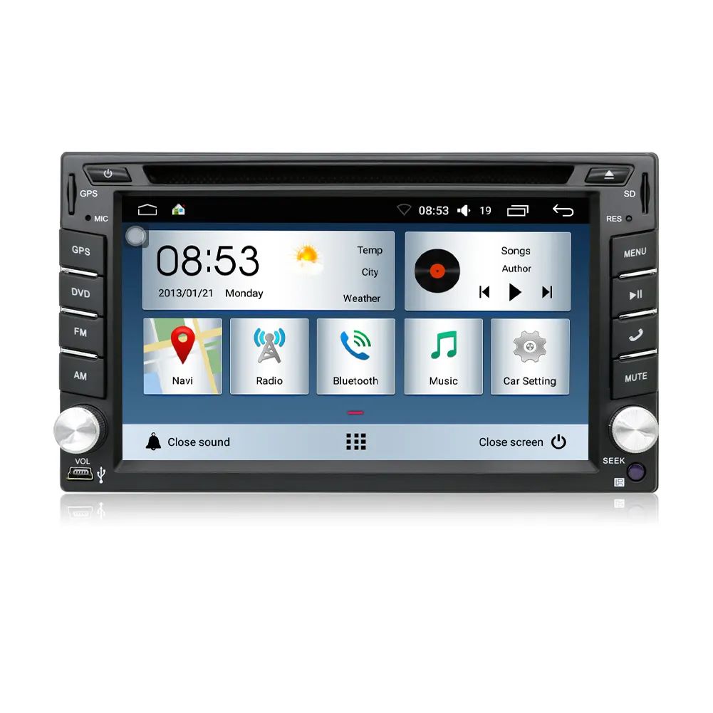 Android 10.0 2 Din T3 universel HD écran tactile autoradio GPS DVD pour Suzuki Jimny Grand Vitara avec Navigation USB SD 3G Wifi