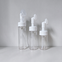 Bouteilles à pompe pour lotion en PET de 100 ml, 150 ml, 200 ml, contenants cosmétiques blancs avec applicateur à brosse, bouteille en plastique pour mousse, bouteille pour mousse