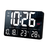Réglage de la luminosité LED horloge murale numérique température Date semaine affichage RTC table de mémoire alarmes murales horloges
