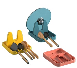Organizer da cucina pieghevole per spatola supporto per cucchiaio supporto per cucchiaio supporto per coperchio in plastica <span class=keywords><strong>poggia</strong></span> cucchiaio da cucina utensile in plastica - Product Image 1