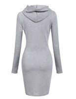 Logo personnalisé, Sweats à capuche et pulls molletonnés pour femmes, Vente en gros, Robe moulante à manches longues, Robe décontractée pour femmes à prix abordable, Robe à capuche pour femme