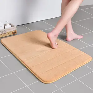 Non Slip Coral velvet Printing 3pcs Bath Mat Sets Memory Foam Toilet Mat Memory Foam Bath Mat