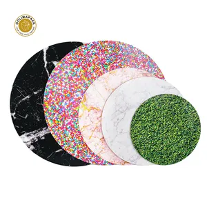 OOLIMA alta qualità riciclabile MDF torta tamburo base carta da imballaggio colori personalizzati cake boards