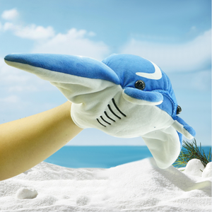 Marionnette de poignet requin mignonne en peluche, jouet doux animal marin, poupée en peluche éducative, jouet océanique, requin de simulation en peluche, cadeau pour enfants - Product Image 5