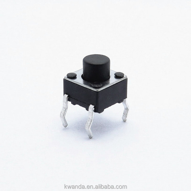 Optional 6*6 Series Dip Tact Switch Through-Hole Tactile Switch 6mmx6mm Momentary Max. 12V Voltage Metal Electronic 1NO