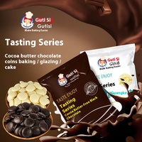 Pièces de chocolat noir et blanc / Qualité pâtissière pour la décoration de gâteaux et desserts DIY, fèves de chocolat décoratives en vrac, vente en gros