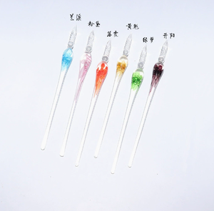 Pluma de Vidrio en Espiral Hecha a Mano, Pluma de Tinta de Cristal Multicolor para Caligrafía, Escritura Artística y Firmas - Product Image 1