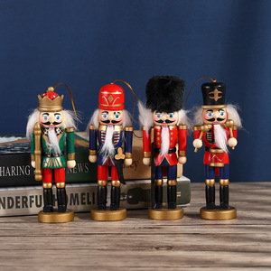 <span class=keywords><strong>Quatre</strong></span> pendentifs d'arbre de noël peints à la main de 12cm, décorations de noël, cadeaux <span class=keywords><strong>casse</strong></span>-<span class=keywords><strong>noisette</strong></span> en bois - Product Image 4