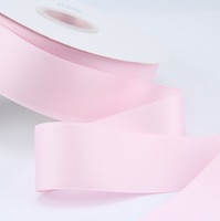 Ruban décoratif en polyester et coton, 100 yards, 4 cm, double face, lisse, 1 1/2 38 mm, ruban satiné pour fleurs, emballage cadeau