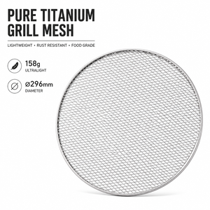 Pure Titanium Grill Mesh Ultralight Camping <b>BBQ</b> Grill Net Food Grade Outdoor Cooking Grate Rust Resistant Durable OEM Available - Product Image 1