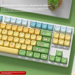 คีย์แคป <span class=keywords><strong>Little</strong></span> Vegetables Chicken โปรไฟล์ MOA วัสดุ PBT พิมพ์ลาย 5 ด้านด้วยเทคนิค Dye Sublimation 120 ปุ่ม ชุดคีย์แคปการ์ตูนน่ารักสำหรับคีย์บอร์ด DIY แบบกำหนดเอง - Product Image 5