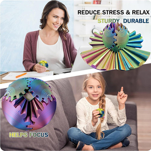 3D Printed Gear Ball Spin Ball Gear Stress Relief Model <b>Toys</b> Plastic Kids Gift 3D Printed Gear Mini Spinning Ball <b>Toy</b> - Product Image 4