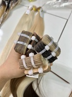 Extensions de cheveux vierges Remy de haute qualité en gros, tissage double machine, bandes adhésives, cheveux humains vietnamiens raides crépus, diverses couleurs