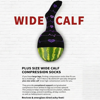 Chaussettes de compression extra larges pour hommes et femmes, taille plus, soutien gradué, chaussettes mi-hautes pour soulager les gonflements