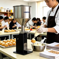 Machine à garnir les choux à la crème, injecteur manuel de pâtisserie pour croissants, churros, gâteaux, confiture, buse de 4/8 mm