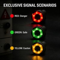 Such- und Rettungs-Taschenlampe mit Unabhängigen RGB-Signal-Tasten, Aluminiumlegierung, USB-C Aufladbar, Notfall-Warnleuchte