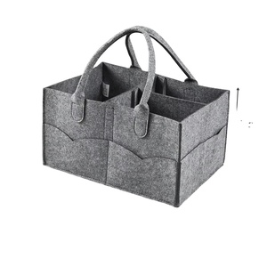 Organizador de Pañales Portátil Personalizado, Cesta de Almacenamiento para Guardería, <span class=keywords><strong>Bolsa</strong></span> de Fieltro para Pañales y Toallitas Húmedas para Bebés - Product Image 1
