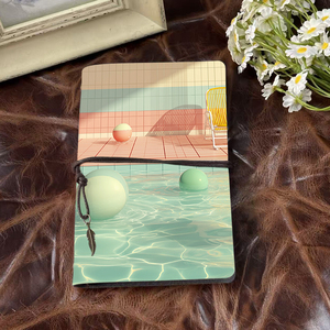 Fatto a mano A6 Notebook stile Vintage con chiusura a cravatta 160 pagine bel regalo di compleanno per lo zio con palle da biliardo poltrona <span class=keywords><strong>Ti</strong></span> - Product Image 2