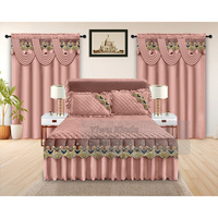 Promo Panas! Set Sprei 5 Pcs dengan Valance Ukuran King, Termasuk Gorden, Ready Stock