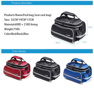 <span class=keywords><strong>Sacoche</strong></span> de Selle pour Vélo de Route et <span class=keywords><strong>VTT</strong></span>, Sacoches Latérales Doubles pour <span class=keywords><strong>Porte</strong></span>-Bagages Arrière, <span class=keywords><strong>Sacoche</strong></span> de Transport Arrière pour Vélo - Product Image 2