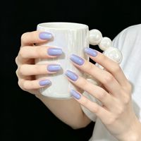 Lot de 10 faux ongles press-on faits à la main en acrylique de haute qualité, motifs amande et carrés, mélangés aléatoirement