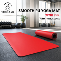 Tapete de Yoga Yugaland Simulado-G de PU Liso, Color Sólido, Alta Elasticidad, Antideslizante, para Ejercicios, Venta al por Mayor para Space Academy
