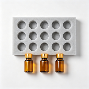 Insert personnalisé en EVA blanc inodore pour boîte cadeau, emballage cosmétique, protection de bouteille en verre, avec flocage et papier de montage - Product Image 6