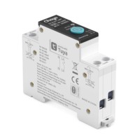 Interrupteur Wi-Fi TUYA avec Mesure, Disjoncteur Intelligent 1P+N 63A Rail DIN, Contrôle à Distance Sans Fil pour Maison Connectée TONGOU