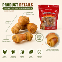 Friandises dentaires écologiques personnalisées pour chiens, saveur poulet, riches en protéines, naturelles, pour la santé bucco-dentaire et le contrôle de la plaque et du tartre – Vente en gros