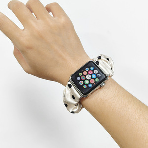<span class=keywords><strong>Tissu</strong></span> Cheveux Chouchous À Pois Bande Élastique pour Femmes Filles Dot Imprimé Élégant Cheveux Cravate <span class=keywords><strong>Montre</strong></span> Bande pour apple Watch 11 46mm - Product Image 4