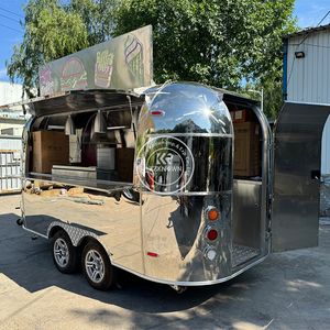 Chariot de restauration rapide mobile Air Stream, chariot de vente ambulante de crème glacée, remorque alimentaire en acier inoxydable, camion de restauration OEM, norme australienne - Product Image 4