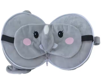 Oreiller en peluche animal créatif prêt pour le voyage avec masque pour les yeux caché Produit de confort pour enfants