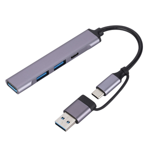 <span class=keywords><strong>Adaptateur</strong></span> Hub <span class=keywords><strong>USB</strong></span>-C 2-en-1 personnalisé vers 4 ports <span class=keywords><strong>USB</strong></span> 3.0 Type C OTG pour ordinateur portable et station d'accueil - Product Image 1