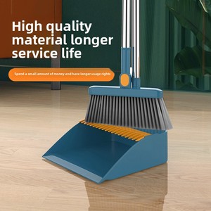 Juego de escoba y recogedor de plástico directo de fábrica, combo plegable para limpieza del hogar, escoba para suelos con cerdas suaves que no retienen pelo. - Product Image 3