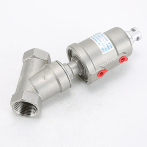 Vanne de régulation automatique en acier inoxydable 304 résistant aux hautes températures, type Y, vapeur, pneumatique, siège angulaire, vannes à angle interne - Product Image 1