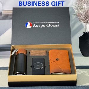 Cross-Border Promotional Office Business Box Set Custom Logo Silk Screen Printed <b>Thermos</b> <b>Cup</b> Paper Notebook U Disk Gift - Product Image 3