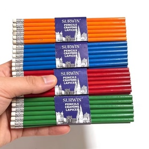 Juego de Lápices de Madera Personalizados al por Mayor, Dureza HB, 4 Colores, Mina Negra, Suministros de Papelería OEM, Directo de Fábrica en China - Product Image 2